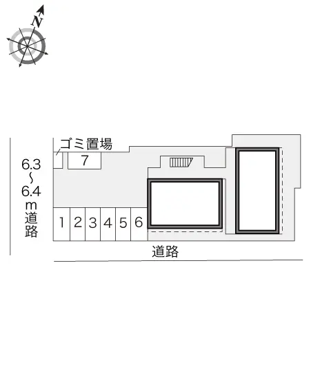 ★手数料０円★新潟市江南区東本町４丁目　月極駐車場（LP）